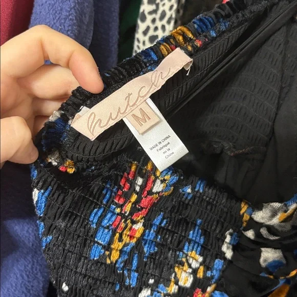 Anthropologie x Hutch, The Mabel, Velvet, wide-leg jumpsuit. Size Medium - Picture 6 of 7